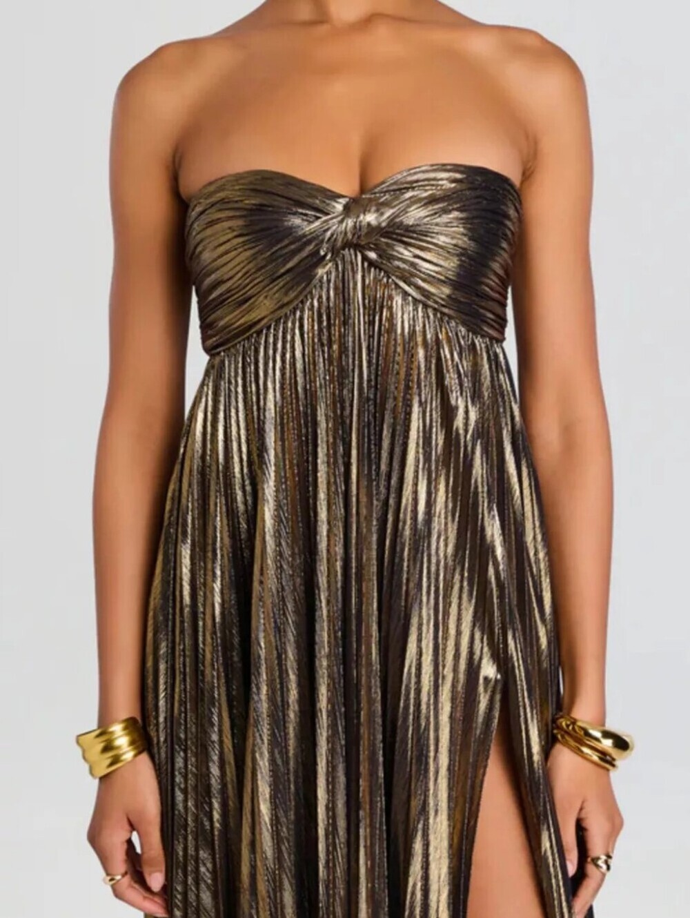 Split Sweetheart Neck Tube Maxi Dress - Picture 2 of 5
